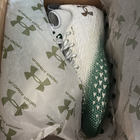 Under Armour Spotlight Clone 3.0 MC \'White Emerald\' football cleats. NWT in Box! main image 5
